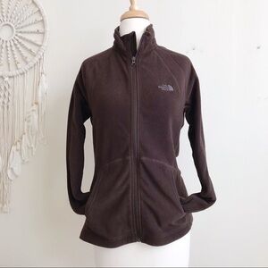 The north face brown fleece  jacket size M